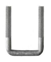100 x 125mm 4 x 5 Square bottom 1/2 BSW U-Bolt HDG