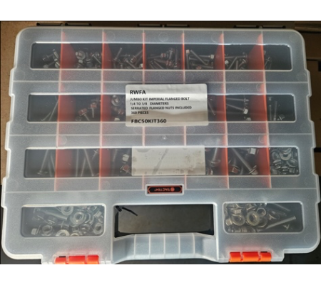 Imperial Jumbo Flanged Bolt Kit 360 Pieces Z/P Gr5